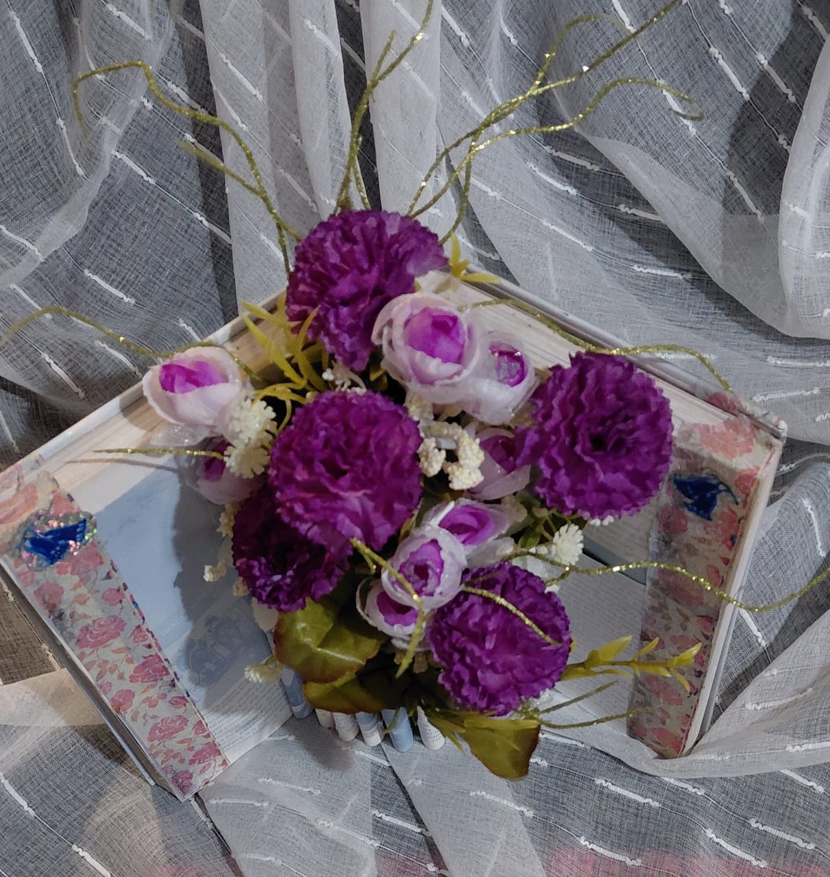Purple Book Bouquet - Image 3