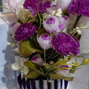 Purple Book Bouquet