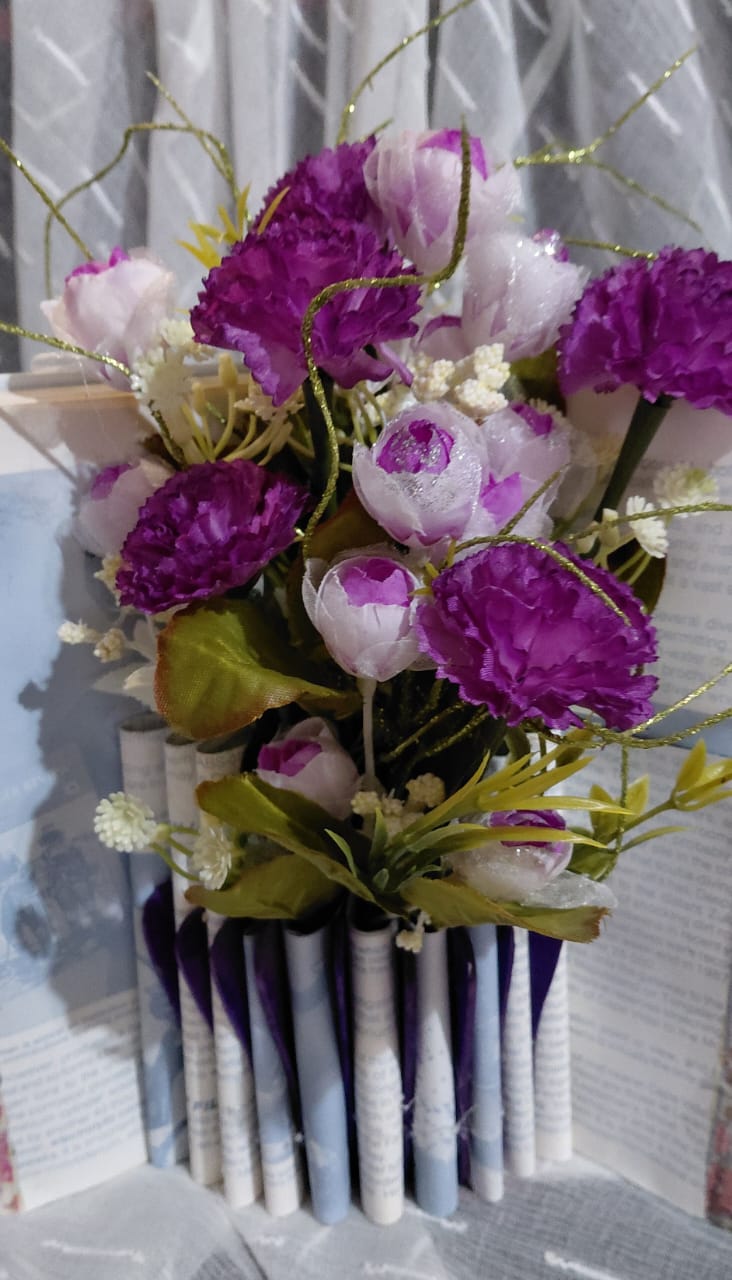 Purple Book Bouquet